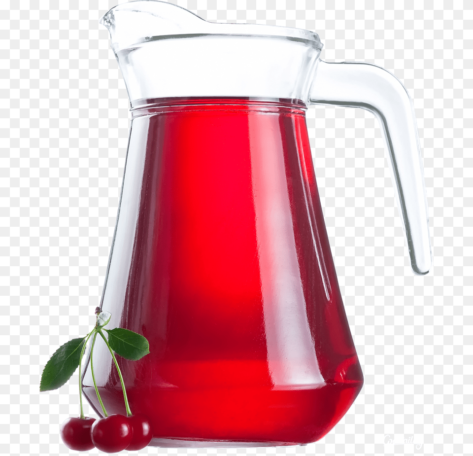 Cherry Juice, Jug, Food, Fruit, Plant Free Png Download