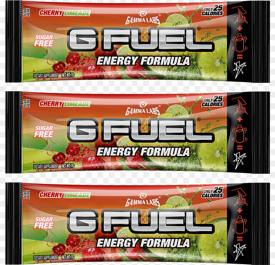 Cherry Limeade 3 Pack G Fuel Pineapple 40 Servings, Gum, Food, Sweets Png Image