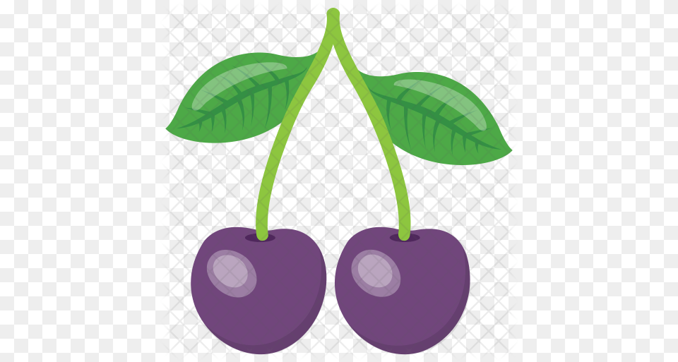 Cherry Plum Icon Fruit Is Purple In Colour, Food, Plant, Produce Free Transparent Png