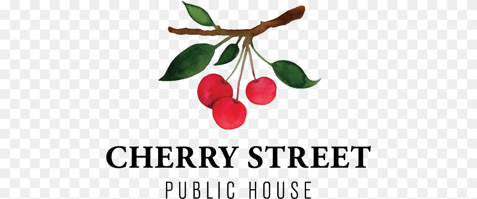 Cherry Street Public House Logo, Food, Fruit, Plant, Produce Free Png Download