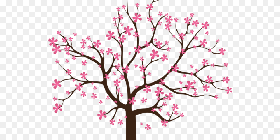 Cherry Tree Clipart Springtime Transparent Background Transparent Cherry Blossom Tree Clipart, Flower, Plant, Cherry Blossom Png Image