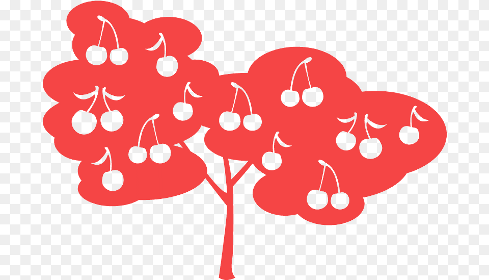 Cherry Tree Silhouette Vector Silhouettes Creazilla Clip Art, Food, Fruit, Plant, Produce Free Png