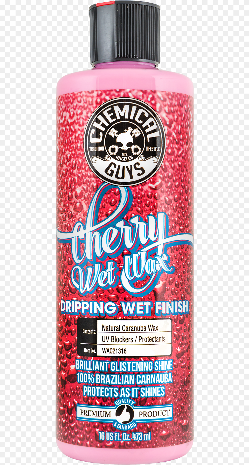 Cherry Wet Wax Brilliant Glistening Shine Carnauba Chemical Guys Cherry Wet Wax, Bottle, Alcohol, Beer, Beverage Png
