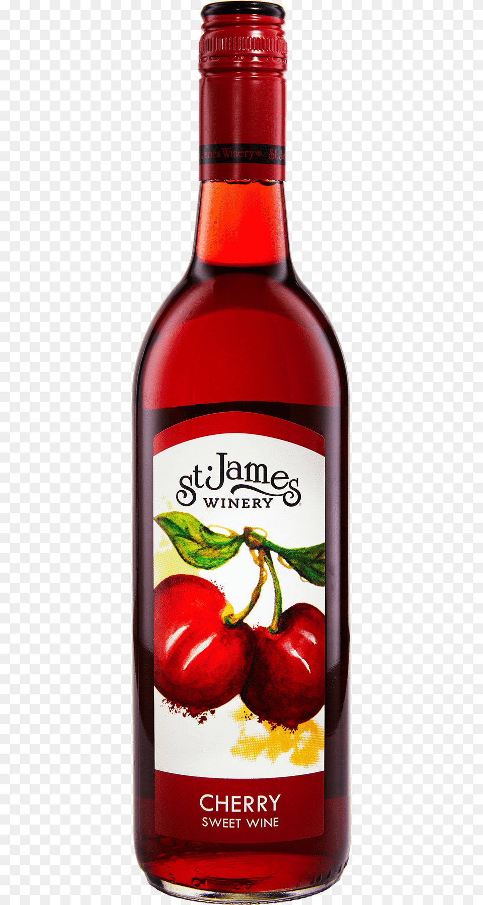Cherry Wine Fruit Wines St James Winery St James Cherry Wine, Food, Ketchup, Alcohol, Liquor Png