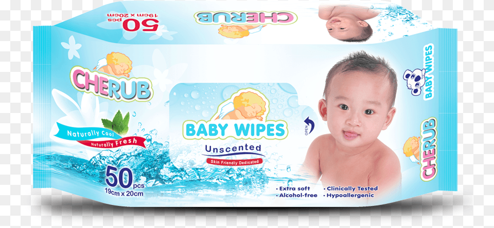 Cherub Baby Wipes 50 S Cherub Baby Wipes, Person, Diaper, Face, Head Free Transparent Png