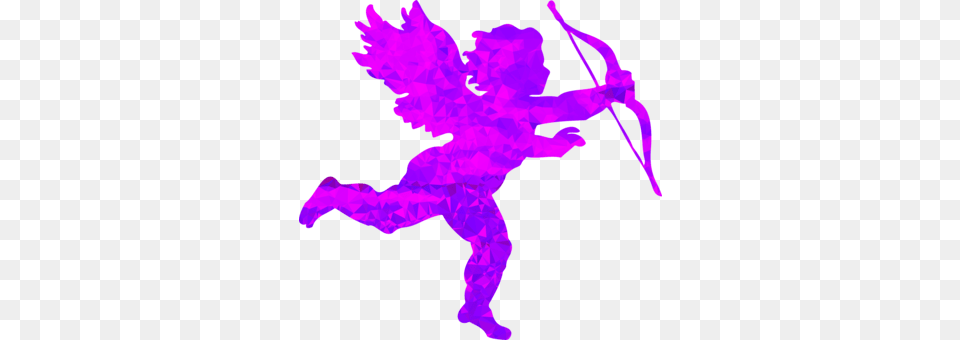 Cherub Cupid Computer Icons Love Silhouette, Purple, Baby, Person Png Image