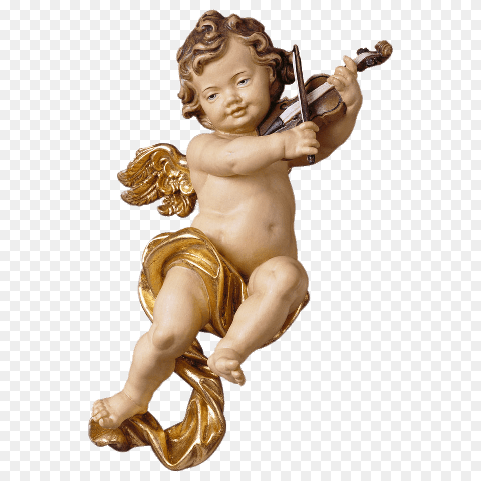 Cherub Playing On Violin, Baby, Person, Musical Instrument, Face Free Transparent Png