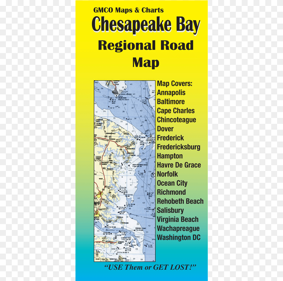 Chesapeake Bay Regional Road Map Poster, Chart, Plot, Advertisement, Atlas Free Png Download