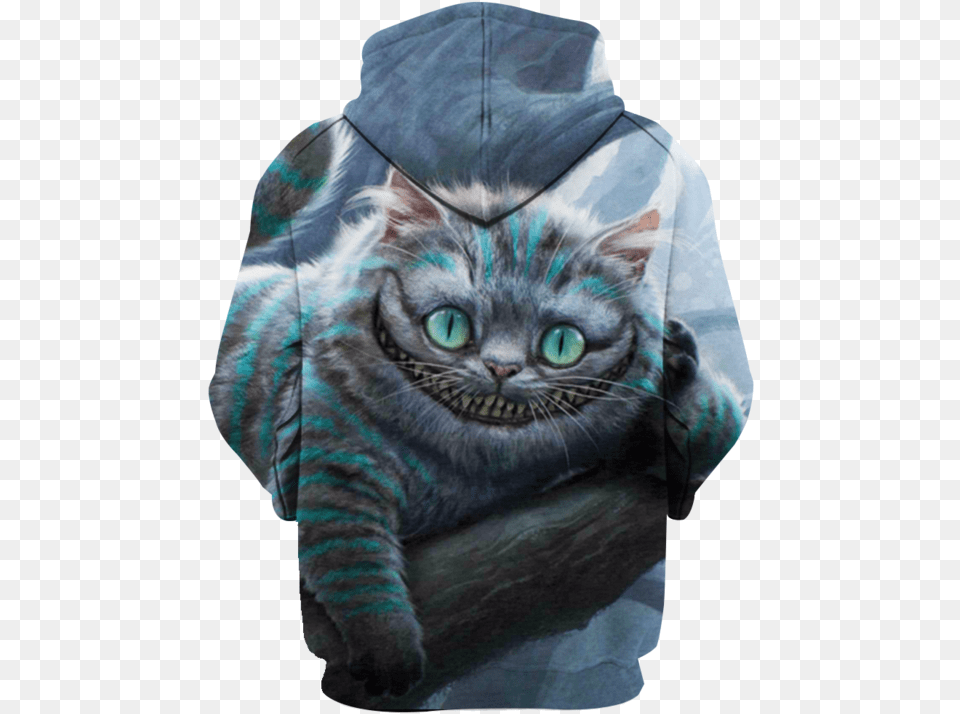 Cheshire Cat Alice In Wonderland 3d Hoodie Alice In Wonderland Characters Cheshire Cat, Sweatshirt, Sweater, Knitwear, Clothing Png Image