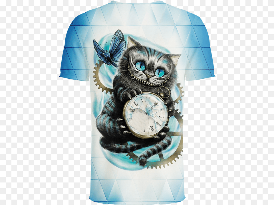 Cheshire Cat Alice In Wonderland 3d T Shirt Alice In Wonderland Cheshire Cat, Clothing, T-shirt, Animal, Mammal Free Transparent Png