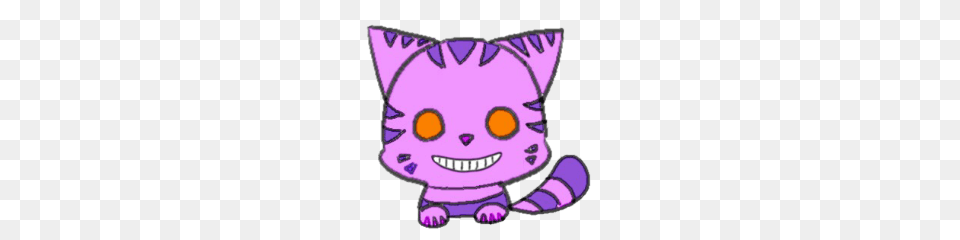 Cheshire Cat Like Kitten Line Stickers Line Store, Plush, Purple, Toy, Diaper Png Image