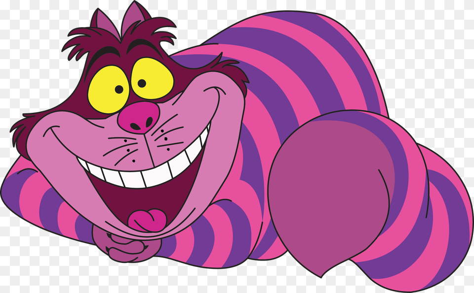 Cheshire Cat Quotes Alice In Wonderland Characters Cheshire Cat, Purple, Cartoon Png