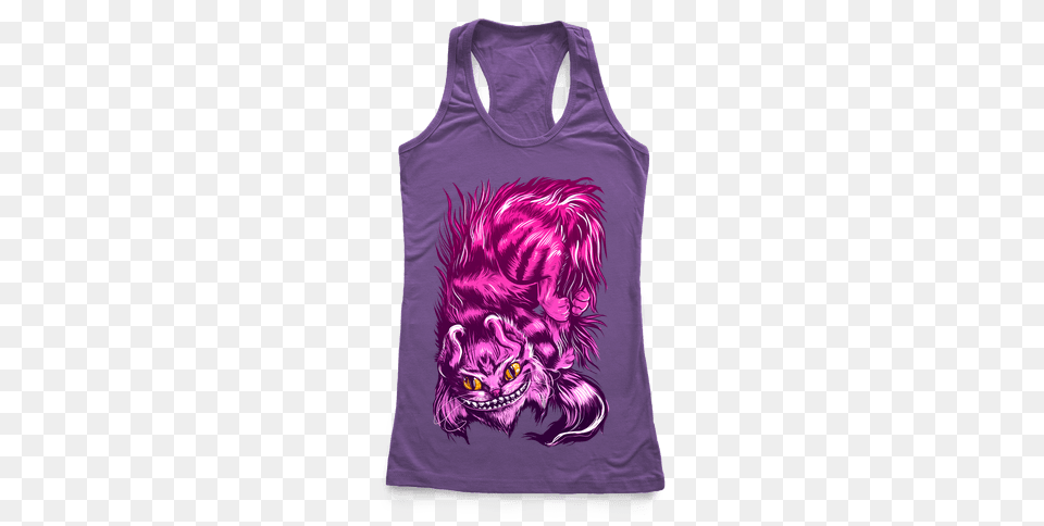 Cheshire Cat Racerback Tank Lookhuman, Clothing, Tank Top, Animal, Mammal Free Png Download