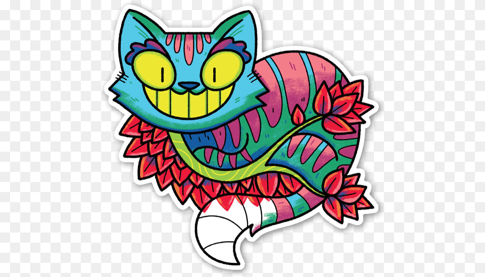 Cheshire Cat Sticker, Art, Graphics, Pattern Png Image