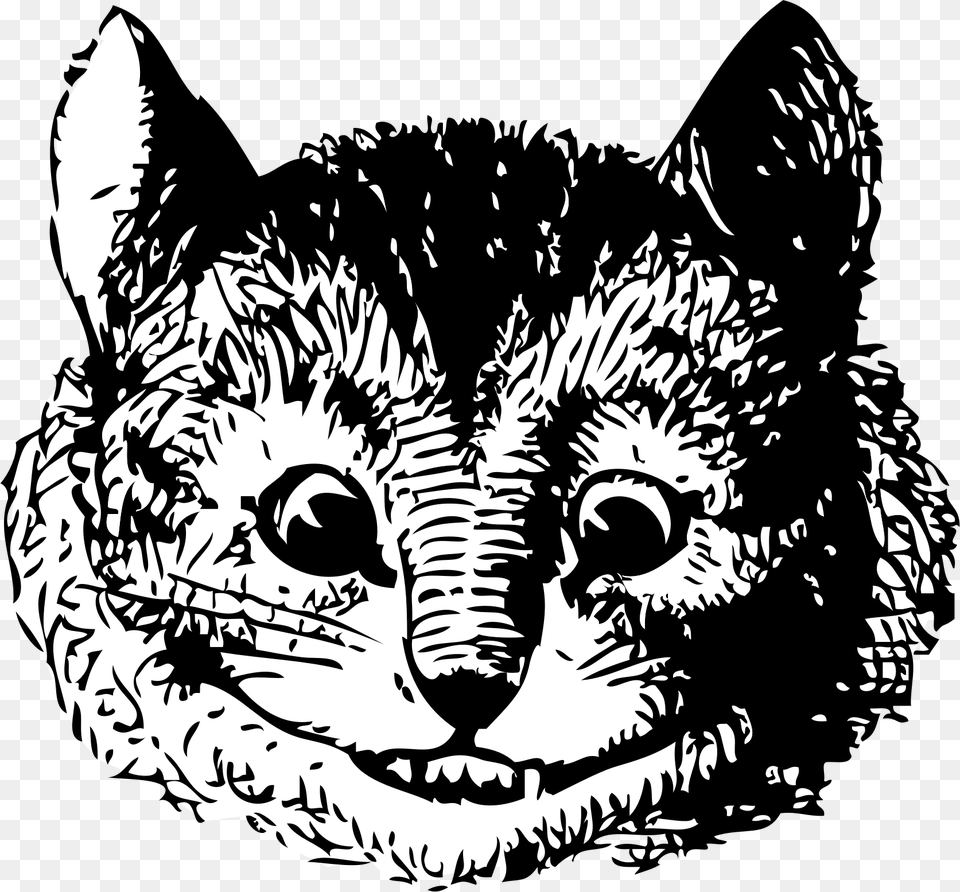 Cheshire Cat Vintage Drawing, Art, Baby, Person, Stencil Free Transparent Png