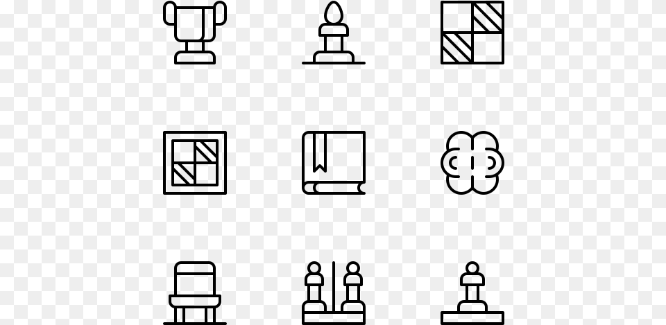 Chess Back To School Icons, Gray Free Png Download