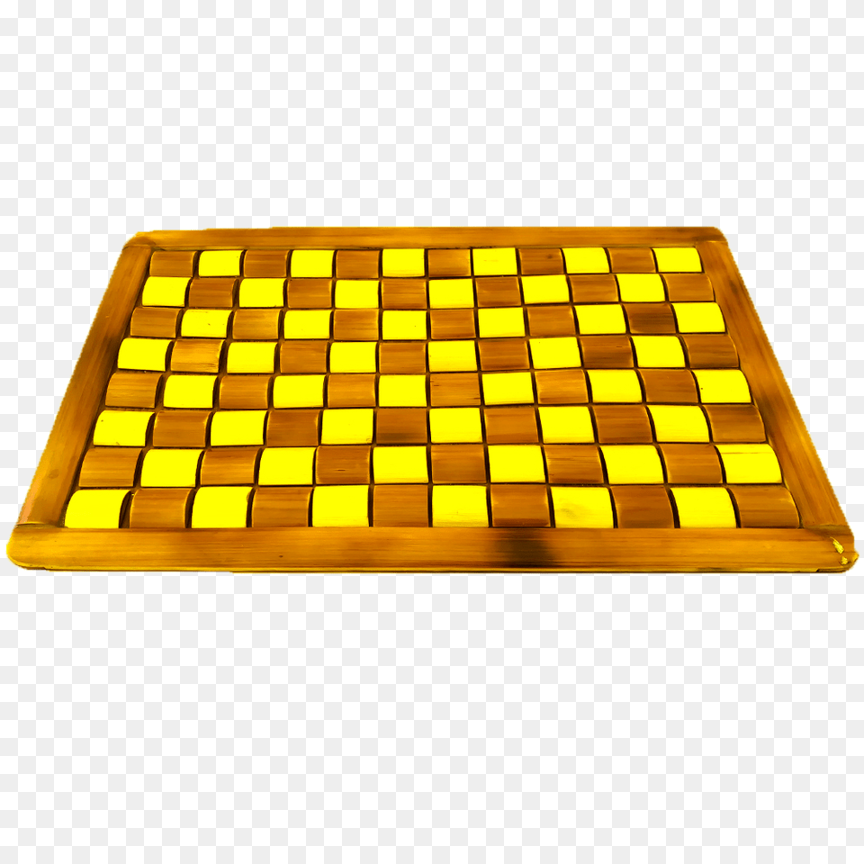 Chess Board Patterned Foot Mat In Yellow And Brown Sister Crafts Free Png