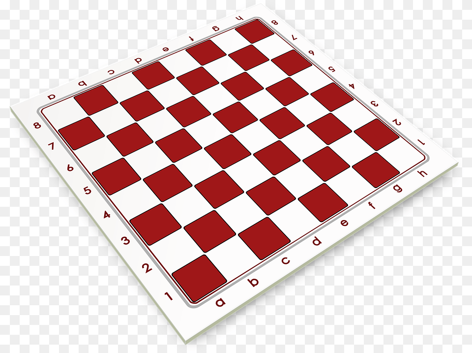 Chess Chess Board Board Red Game White Sport Paper Chess Board Png Image