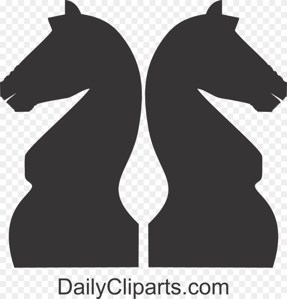 Chess Double Knight Clipart Icon Image Rolex, Silhouette, Animal, Colt Horse, Horse Png