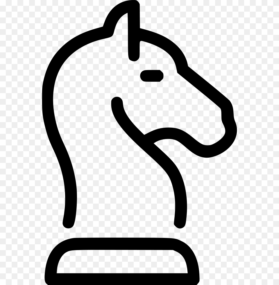 Chess Horse Game Strategy Icon, Stencil, Bow, Weapon, Text Free Png
