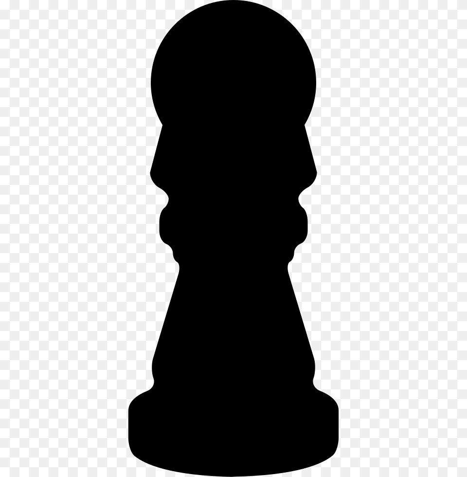 Chess Pawn Black Shape Side View Comments Aleksandr Blok Siluet, Silhouette, Person Free Png Download