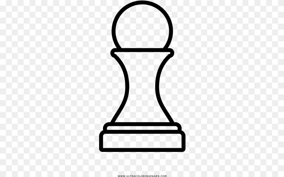 Chess Pawn Coloring, Gray Free Png Download
