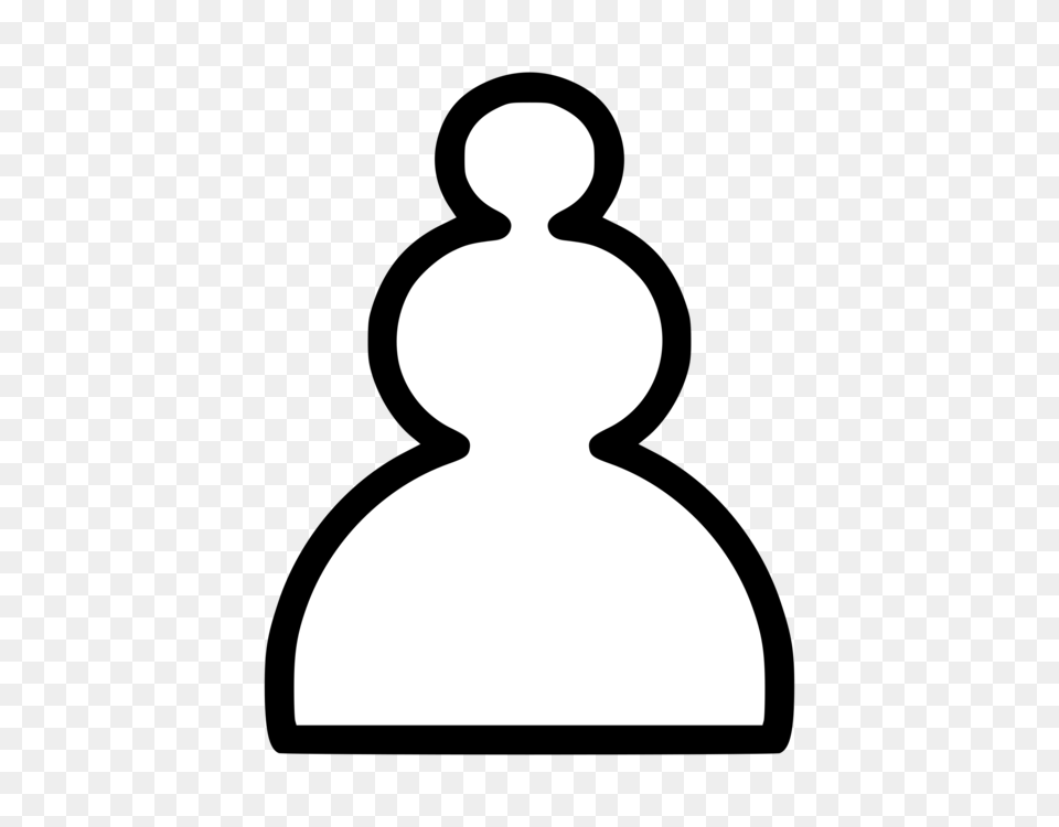 Chess Piece Pawn White And Black In Chess Rook, Silhouette, Stencil Free Png Download