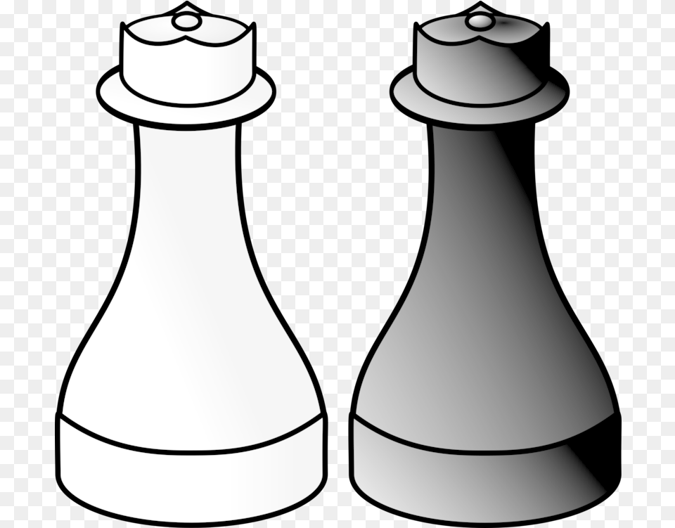 Chess Piece Queen King White And Black In White And Queen Black And White Chess, Game Free Transparent Png