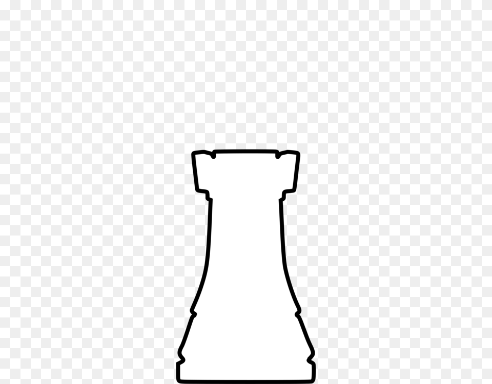Chess Piece Rook Staunton Chess Set Silhouette, Jar, Stencil Free Png Download