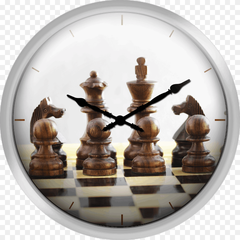 Chess Pieces On Chess Board Chess, Game, Analog Clock, Clock Free Png