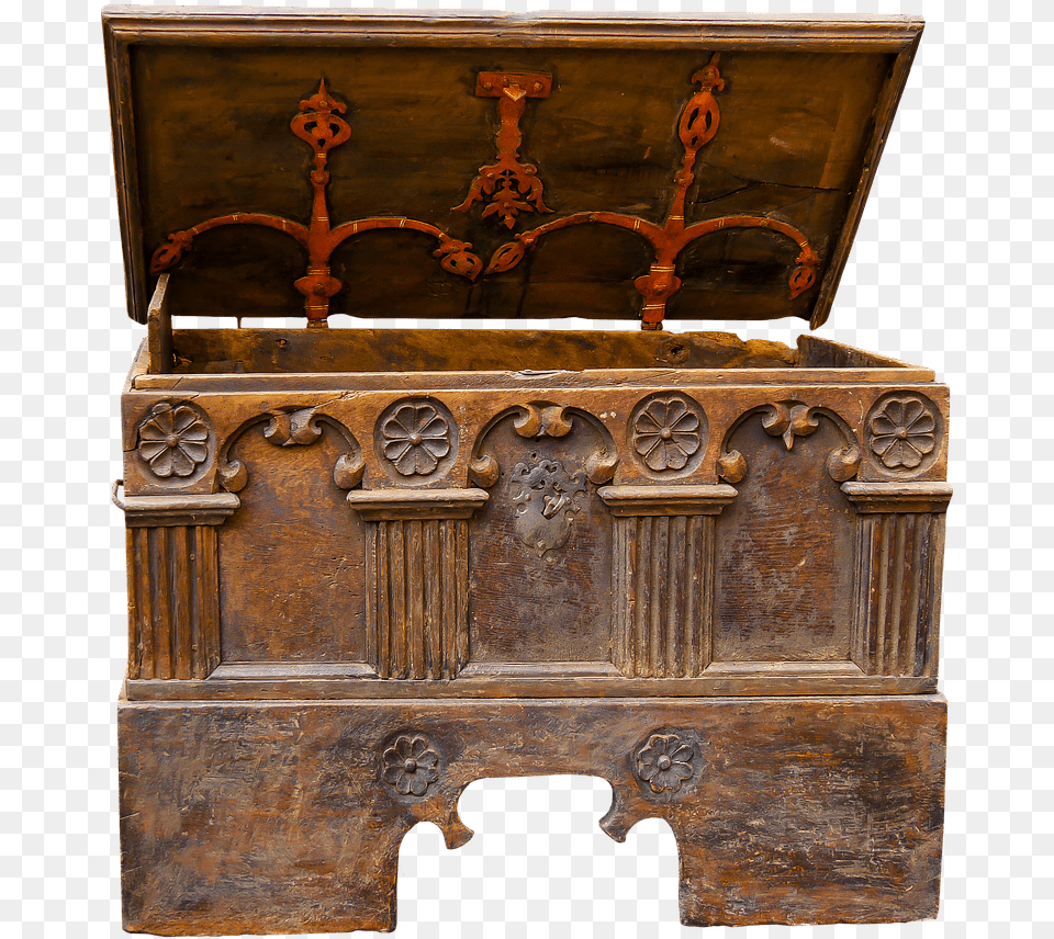 Chest Medieval Transparent Chest, Bronze, Treasure, Altar, Architecture Free Png