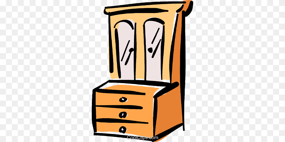 Chest Of Drawers Royalty Vector Clip Art Illustration, Cabinet, Drawer, Furniture, Closet Free Png
