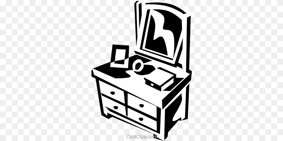 Chest Of Drawers Royalty Vector Clip Art Illustration, Cabinet, Furniture, Dresser, Stencil Png