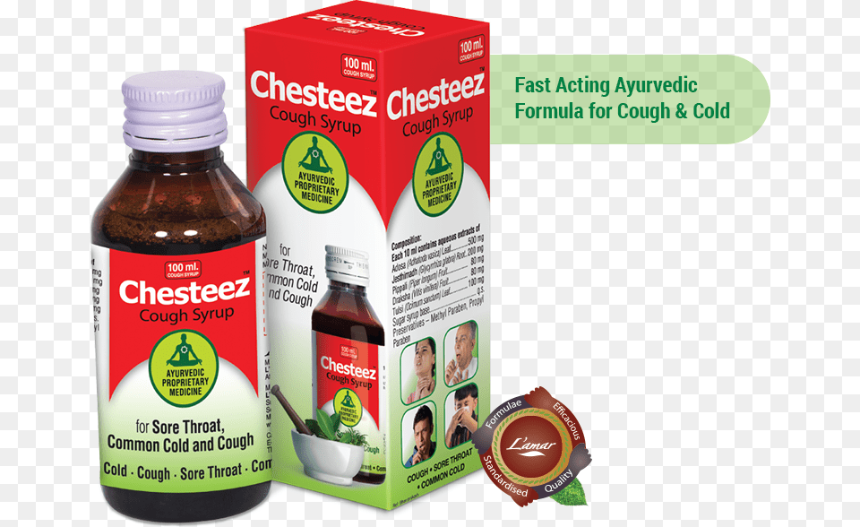 Chesteez Cough Syrup Ayurvedic Products Cough Syrup, Food, Herbal, Herbs, Plant Png Image