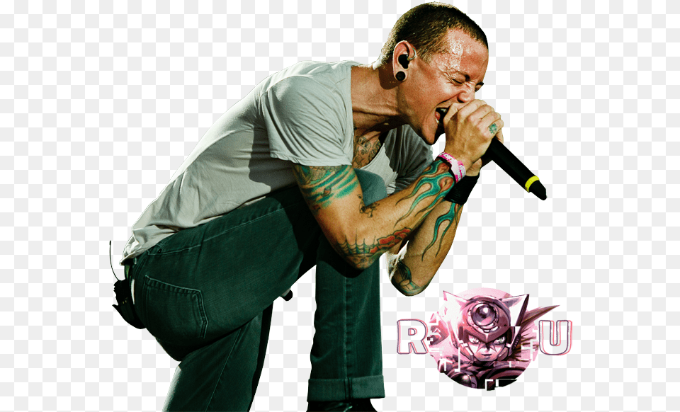 Chester Bennington Linkin Park Chester Linkin Park, Tattoo, Skin, Person, Concert Png Image
