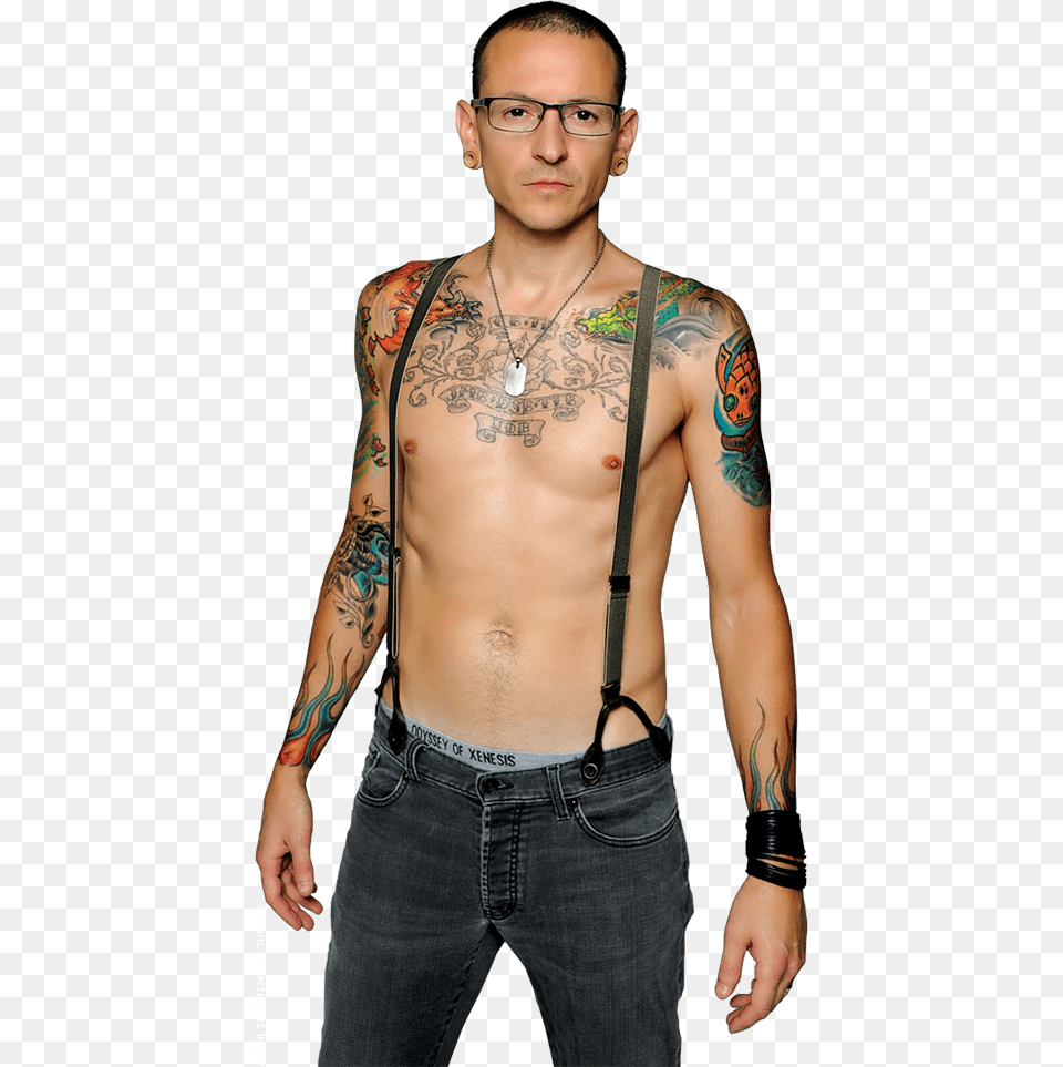 Chester Bennington Standing Chester Bennington Photo, Accessories, Skin, Person, Tattoo Png Image