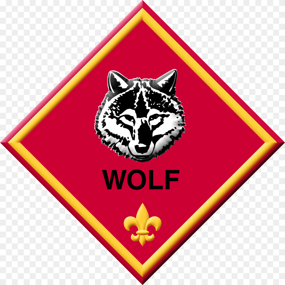 Chester County Council Boy Scout Handbook Cub Scout High Resolution Cub Scout Wolf Logo, Symbol, Badge, Blackboard, Animal Png
