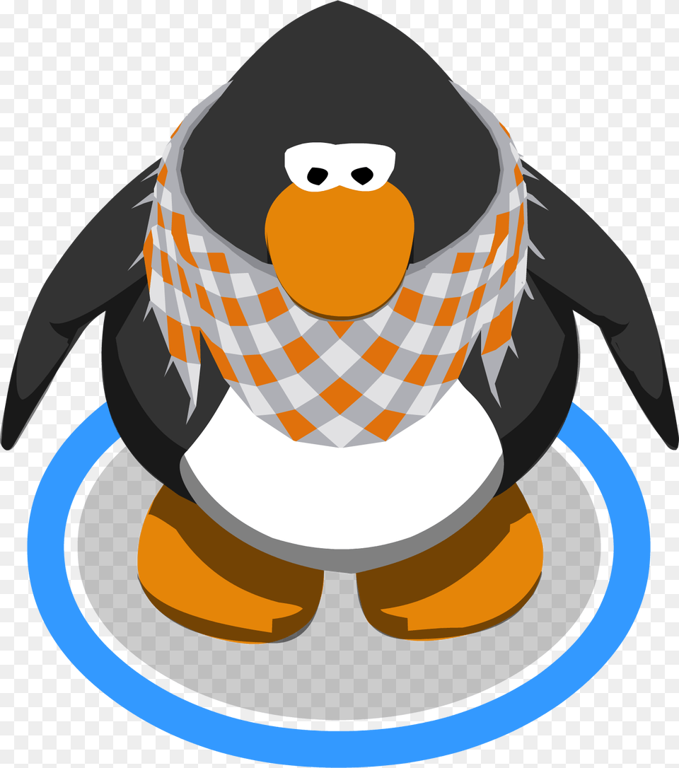 Chestnut Checker Scarf Ingame Club Penguin Blue Penguin, Animal, Bird, Nature, Outdoors Free Png Download