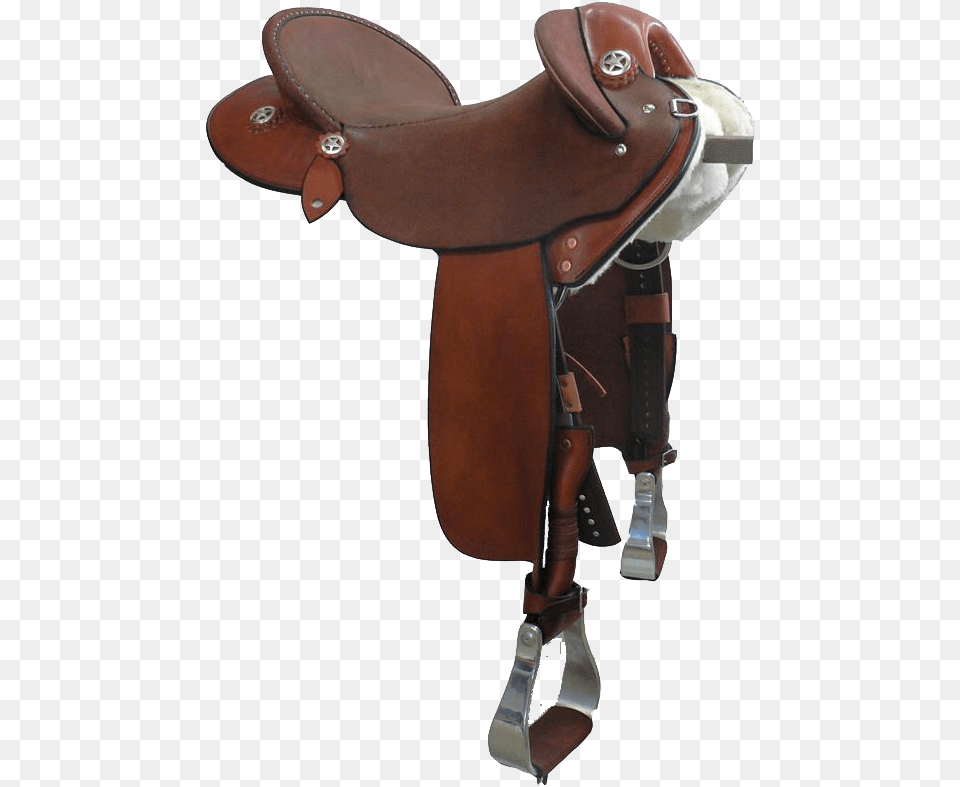 Chestnut Leather Silla De Cowboy, Saddle, Gun, Weapon Free Png
