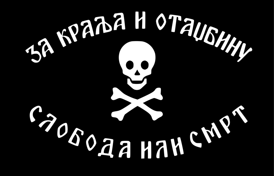 Chetnik Flag Inscription Reads Za Kralja I Otadbinu, Person, Pirate, Baby, Head Free Png Download