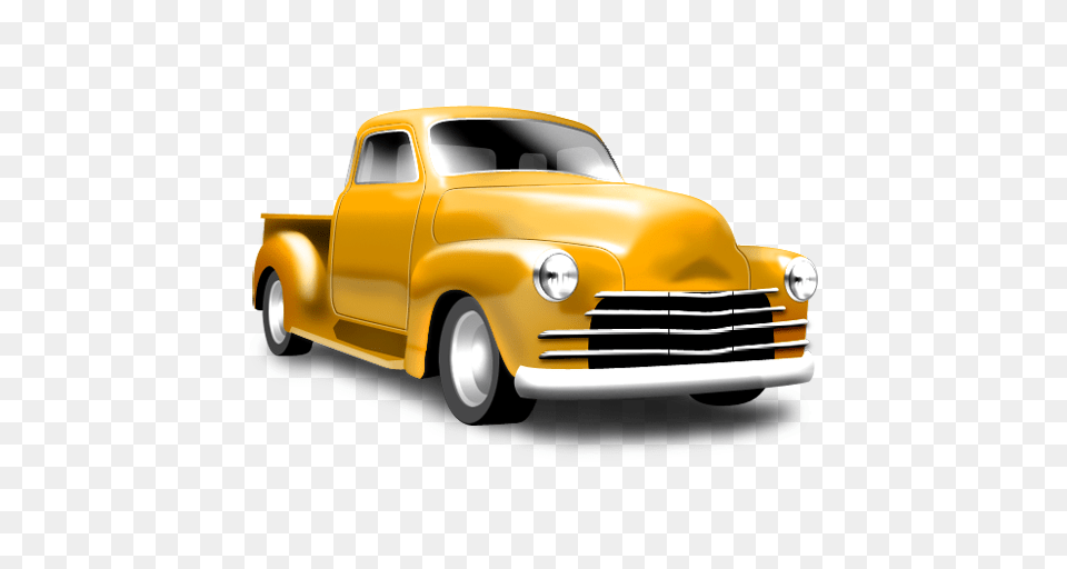 Chevelot Yellow Icon, Pickup Truck, Transportation, Truck, Vehicle Png