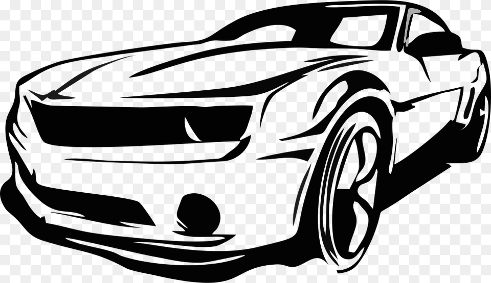 Chevrolet Camaro Sports Car Vector Graphics Ford Mustang Carro Vector, Vehicle, Coupe, Transportation, Stencil Free Png Download