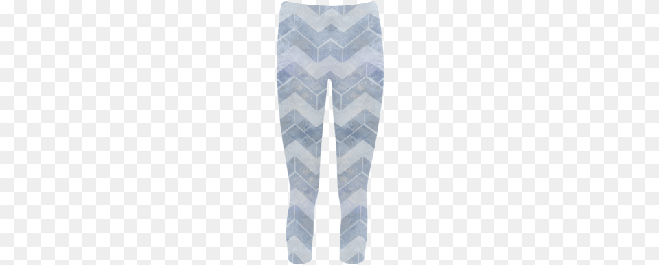 Chevron In Blue Watercolors Capri Legging Leggings, Clothing, Pants, Slate, Hosiery Free Transparent Png