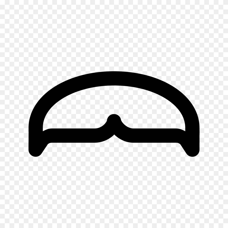 Chevron Mustache Icon, Gray Free Png Download