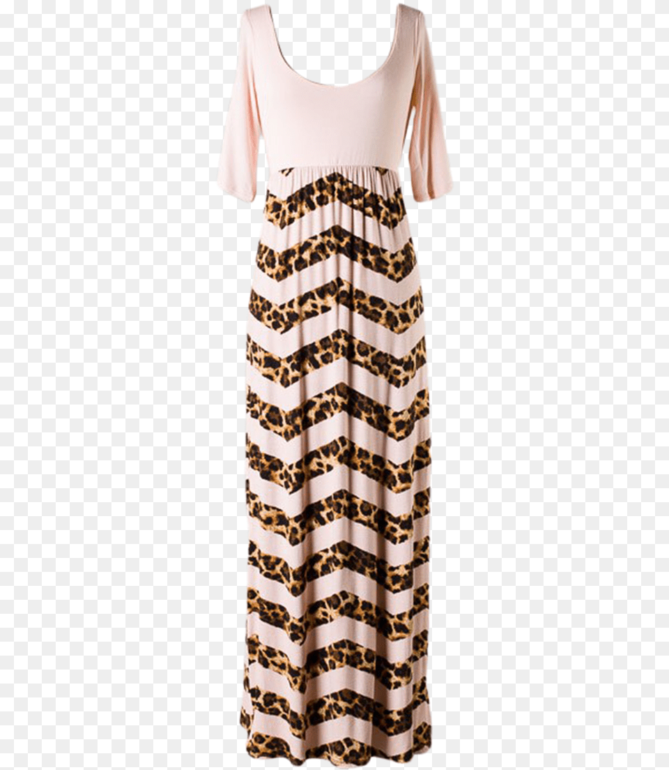 Chevron Pattern Animal Print Maxi Dress Day Dress, Blouse, Clothing, Skirt, Coat Free Png Download