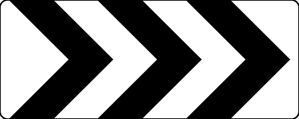 Chevron Sharp Turn Sign In British Columbia Clipart, Road, Tarmac Png Image