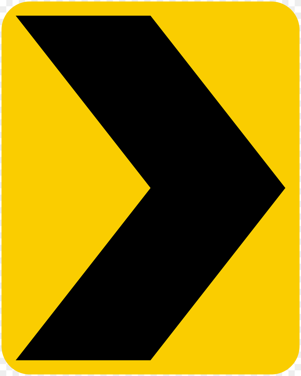 Chevron Short Turn Sign In Colombia Clipart, Symbol, Road Sign Free Transparent Png