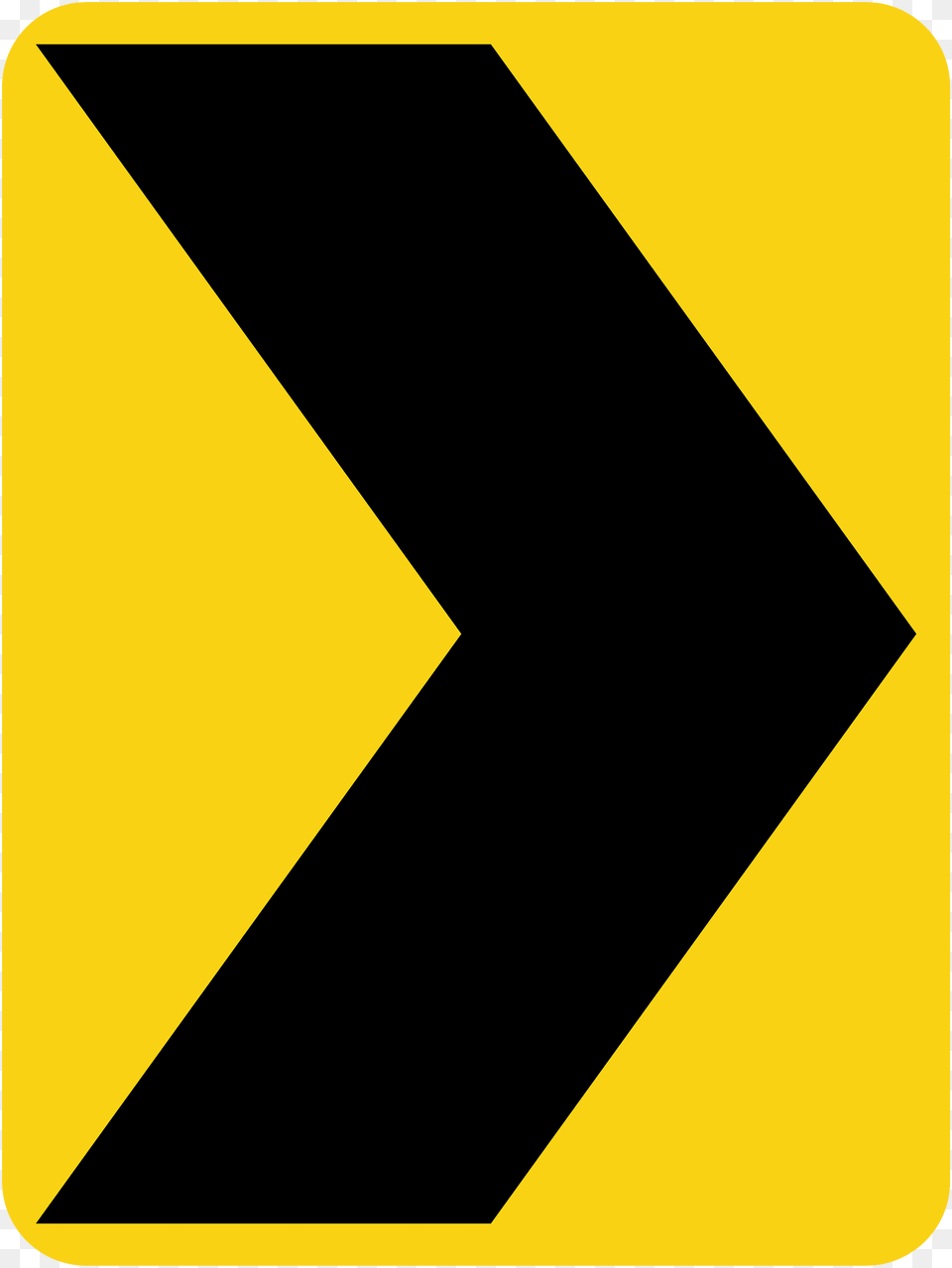 Chevron Short Turn Sign In Ontario Clipart, Symbol, Road Sign Free Png Download