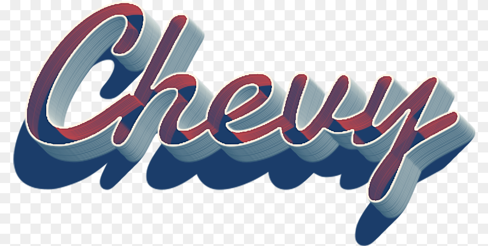 Chevy 3d Letter Name Calligraphy, Text, Tape, Logo, Dynamite Png Image