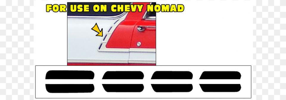 Chevy Nomad Upper Paint Divider Insert Decal Kit Chevrolet Nomad, License Plate, Transportation, Vehicle Free Png